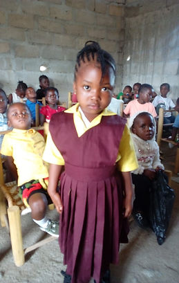 A child at Sheila Love High School awaiting sponsorship
